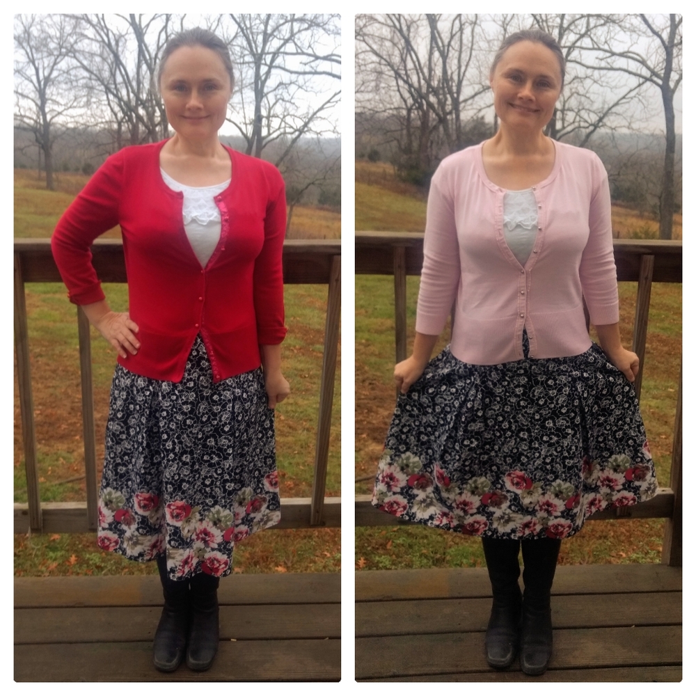 Christopher & Banks Skirt +2 Cardigans Bundle of 3 - Picture 1 of 8